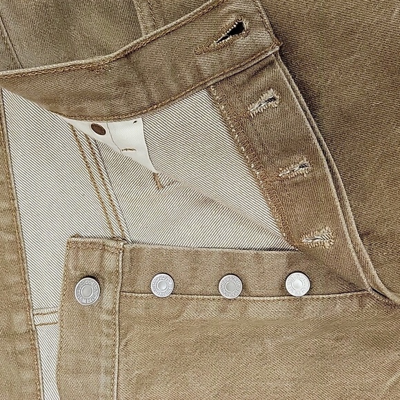 Levi's Men's Khaki 501 Button Fly Denim 38 X 30 Cotton - Picture 5 of 6